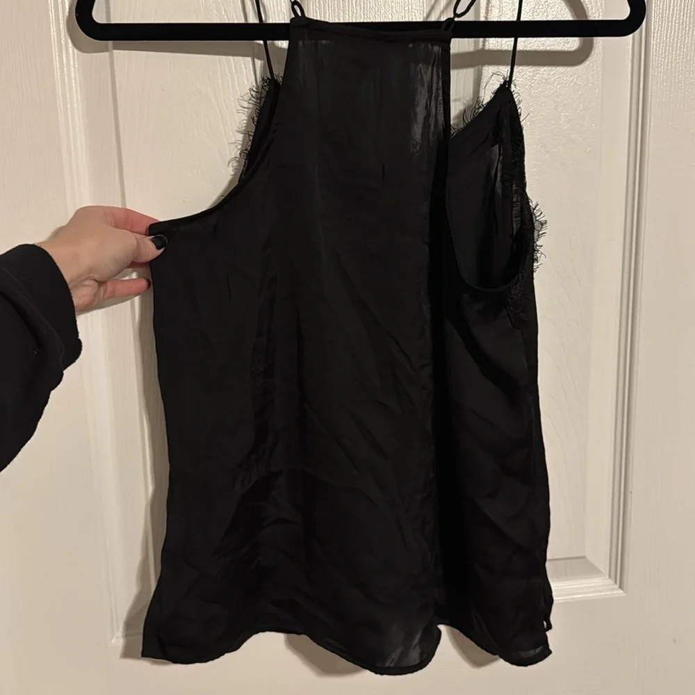 Black Lace Trimmed Tank - Picture 5 of 5